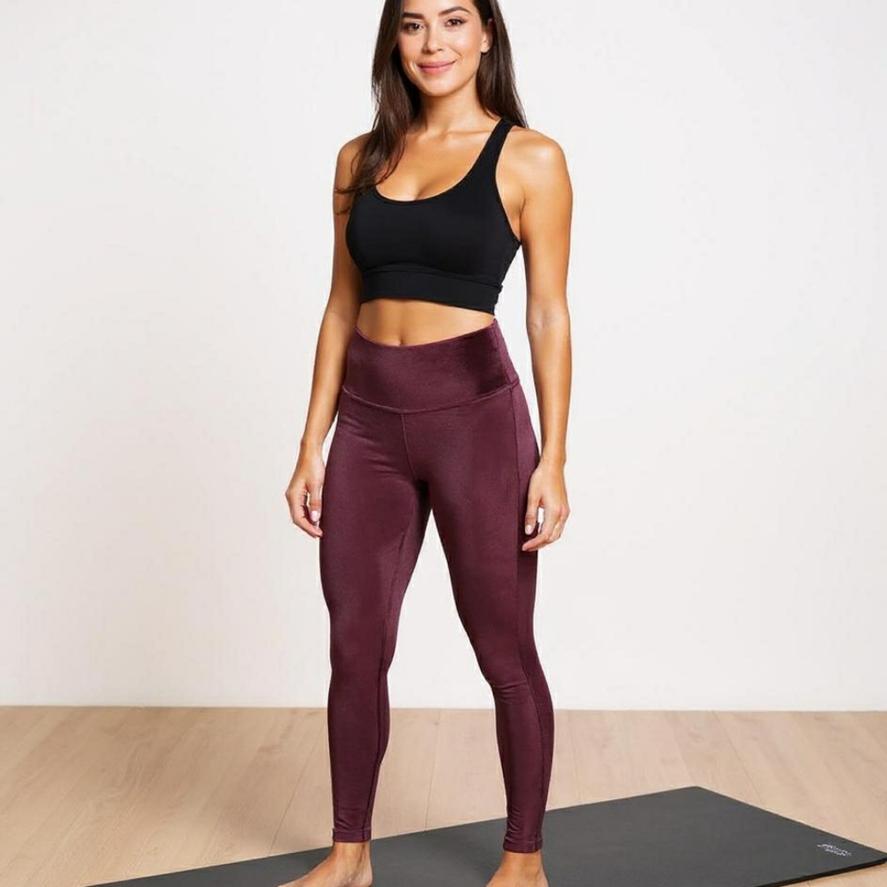 Lululemon Wunder Lounge Garnet High Rise Purple Velvet Leggings